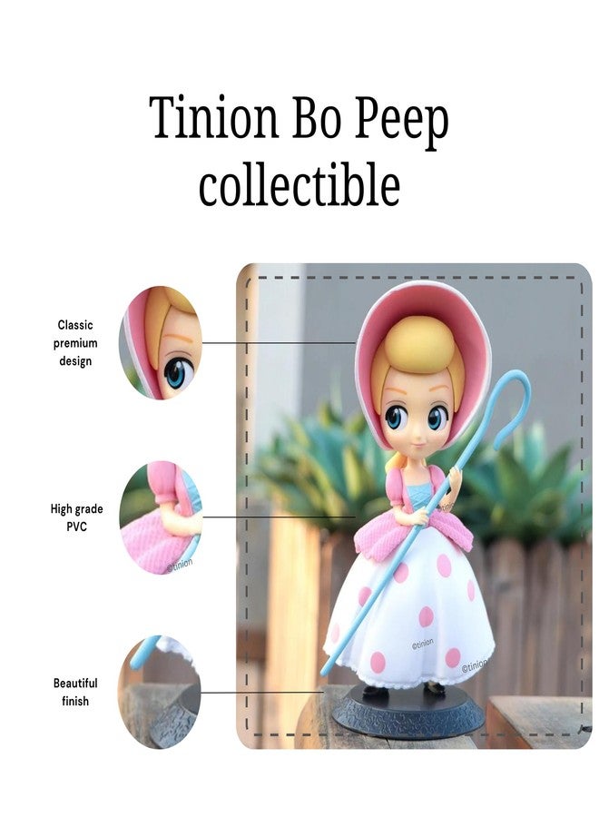 Tinion||Toy Story Bo PeepAction Figure- Miniature Toy Figure (Dom) Special Edition للوحة القيادة في السيارة، والزينة، والكعكة، ومكتب العمل، وطاولة الدراسة (عبوة من قطعة واحدة) (الارتفاع - 15 سم) - Image 2